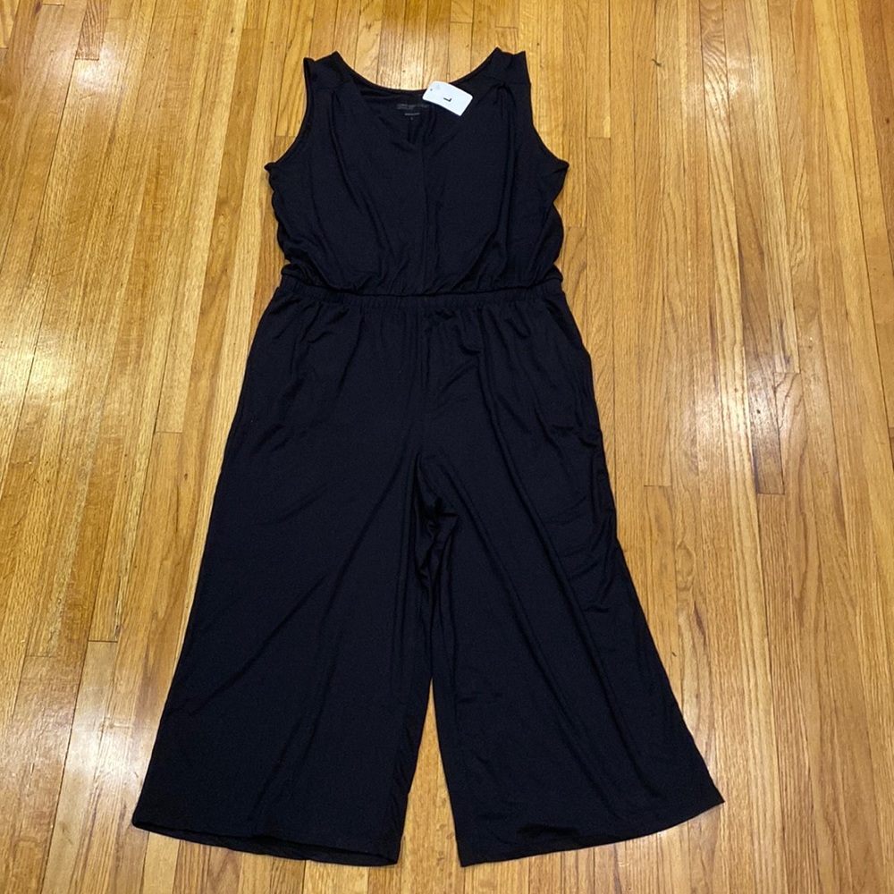 Cropped knit jumpsuit